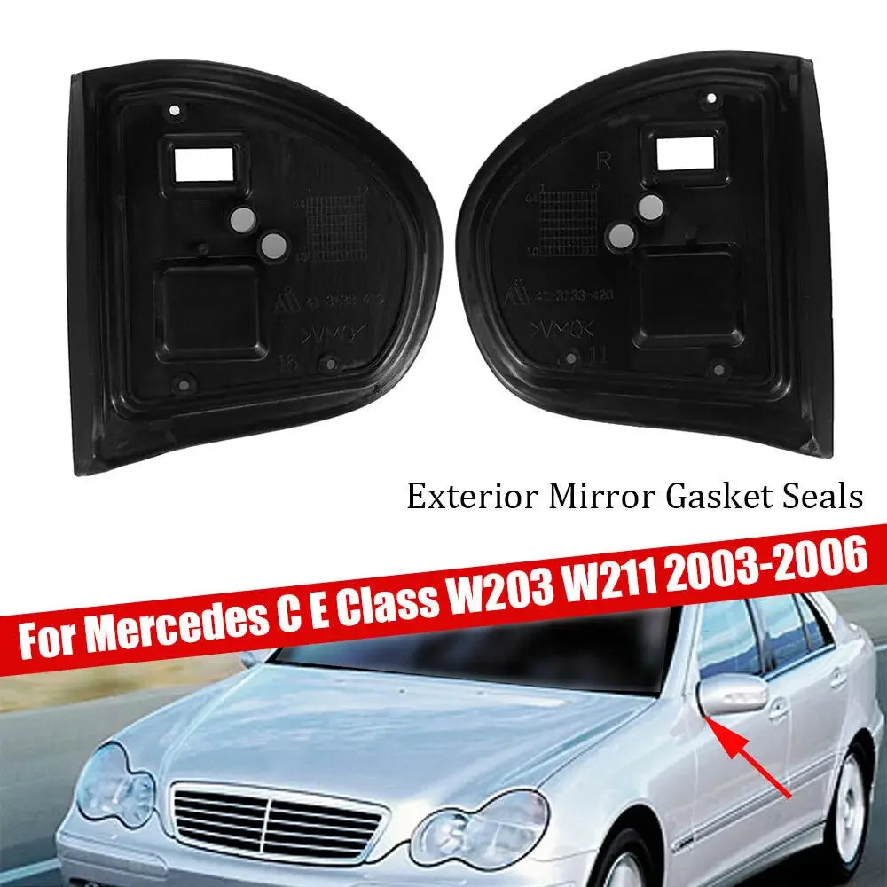 413131418 2038106976 2038103716 For Mercedes E C Class W211 W203 Car Rear View Mirror Gasket Rubber Seal Pads Black Rubber Auto Quake Default Title