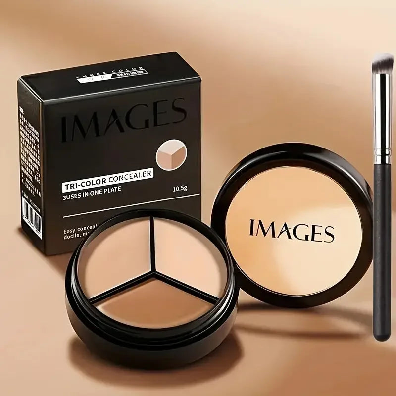 3-in-1 Face Concealer Makeup 3 Color Concealer Perfect Concealer for Blemishes,Dark Circles and Contours Balm for All Skin Types Quake B 2PCS