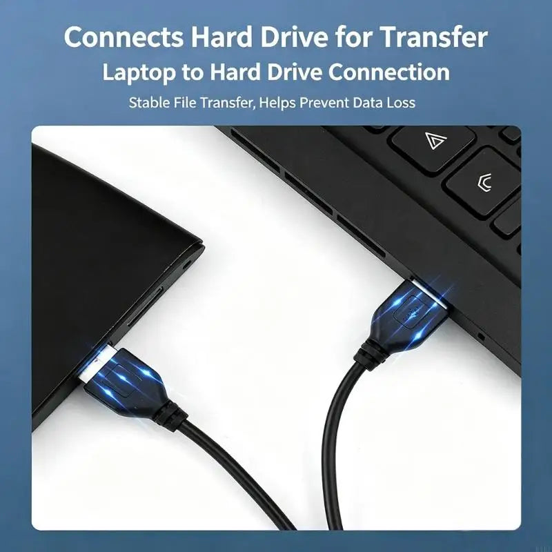 USB 2.0 Transfer Cord for External Drive Copy and Office Backup Use K1KF Quake