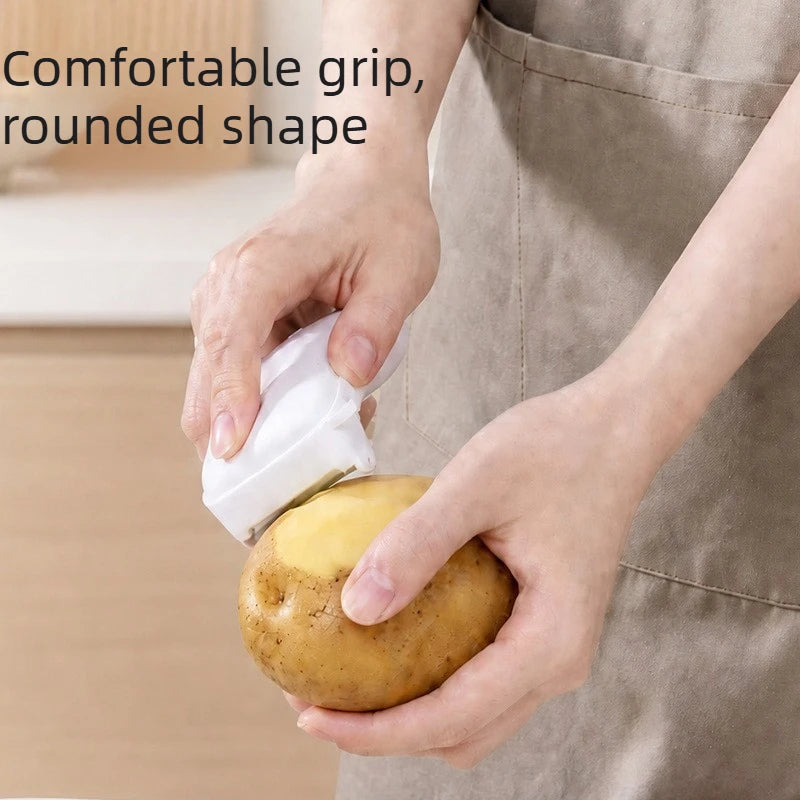 Storage‑type Peeler Multifunctional Kitchen Fruit Vegetable Peeler Stainless Steel Peeling Tool with Peel Container No Mess Quake