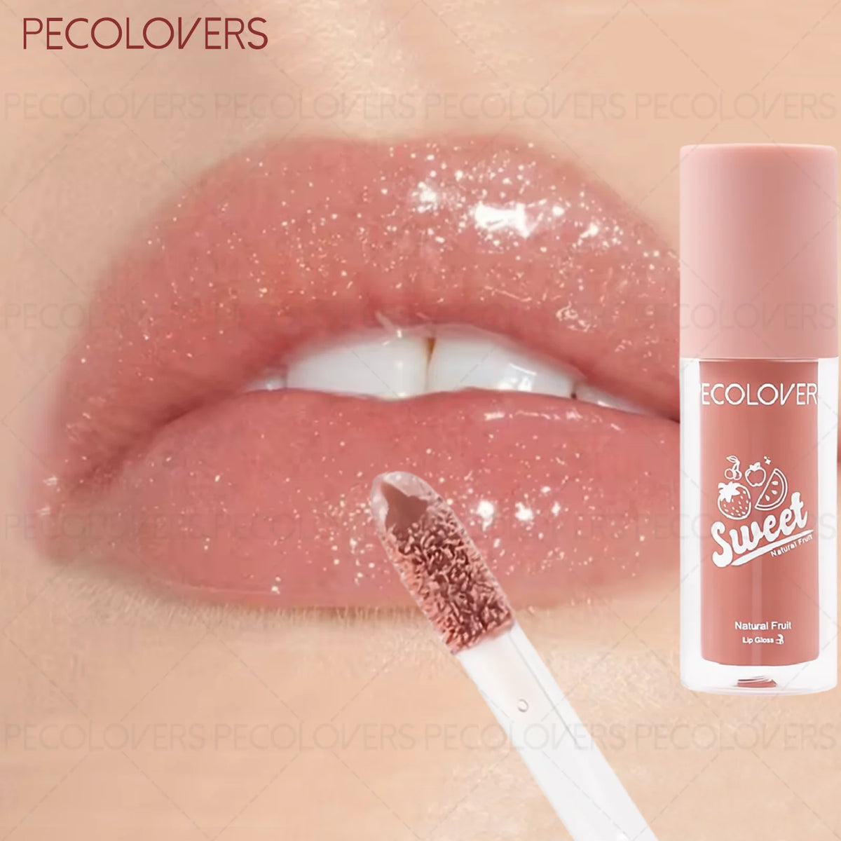1 Pcs Fruit Flavor Lip Gloss, Hydrating Non-sticky Lipstick, for Dry Lips, Vibrant Colors, Daily Makeup, Lip Glaze Quake