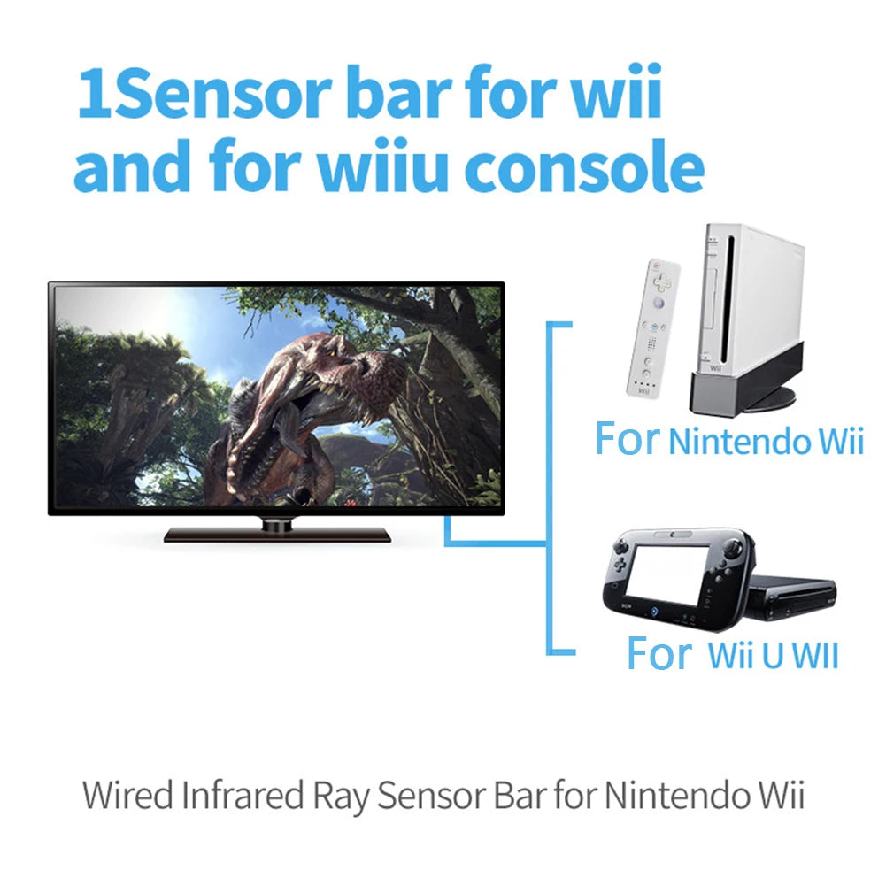 High-Quality Wired Motion Sensor Receiver for Nintendo WII WIIU with Reliable Sensor Detection for Gaming Accessories Quake