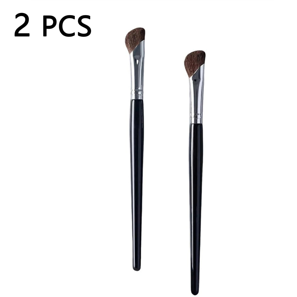 2PCS Sickle Nose Shadow Brush for Sculpting, Nose Wing Halo Dyeing, Super Soft Makeup Brush, Diagonal Nose Brush Tool Quake 2 PCS