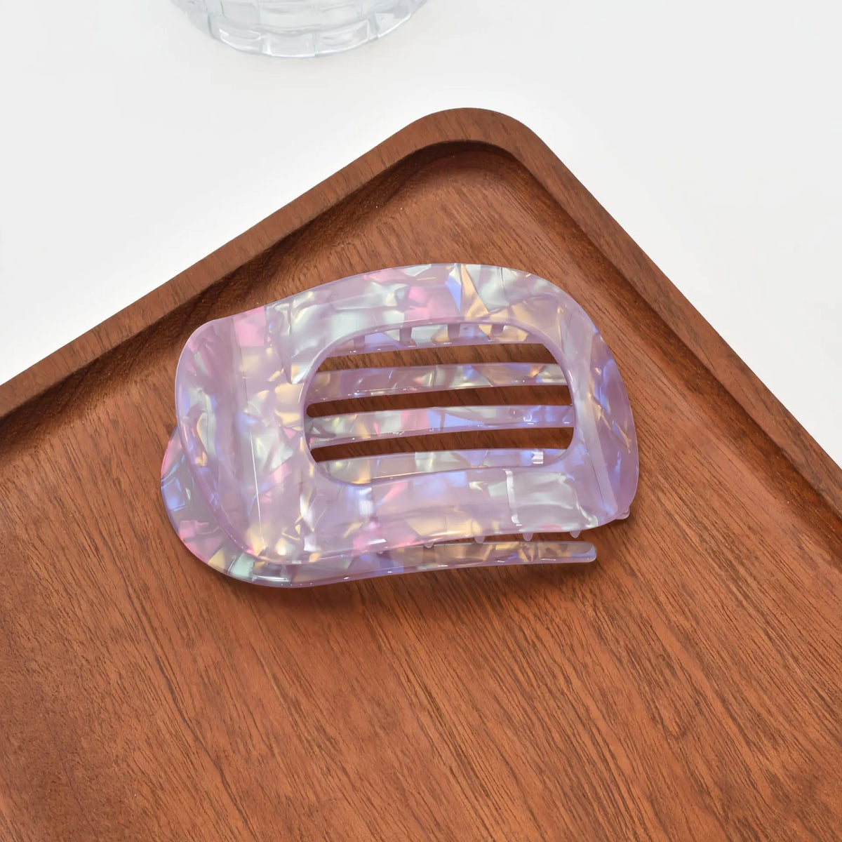 Women Girls Elegant Hair Claw Clips Arc Shaped Geometric Hairgrip Ponytail Clamp Hairpin Headwear Women Hair Accessories New Quake purple