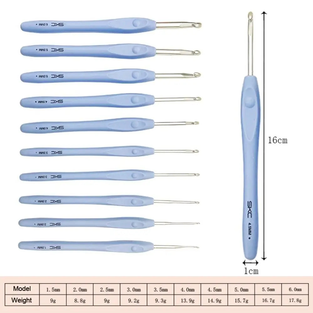 DIY Soft Handle Knitting Needles Multisize Long Crocheting Hooks Aluminum Crocheting Needles Hand Weave Tool Quake