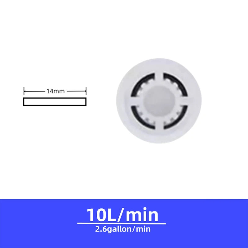 Shower Flow Reducer Limiter Set Water Saving 4/5/6/7/8/9/10/12L/Min Hose Restrictor HA Series Top Spray Shower Accessories Quake 5Pcs A2