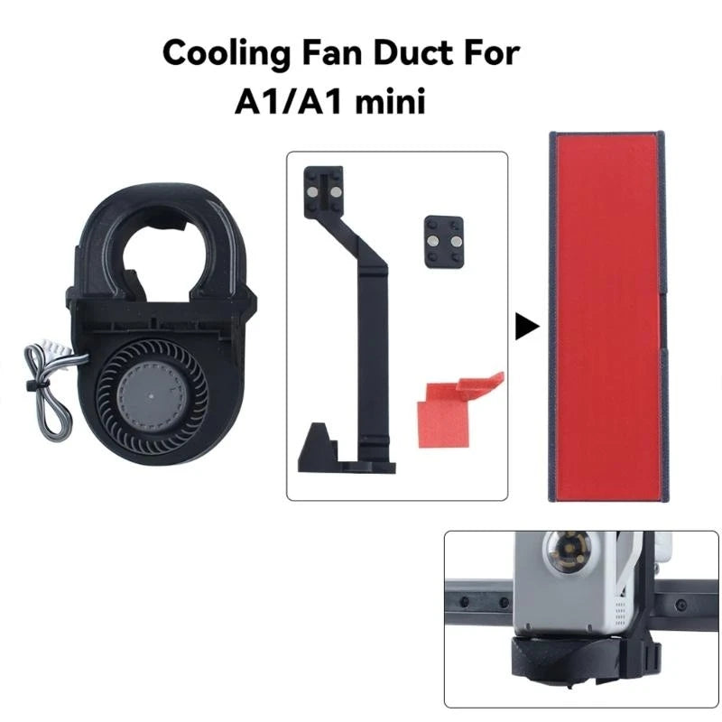 Nylon Cooling Fan Duct Printer Accessories Filament Temperature Control K1KF Quake