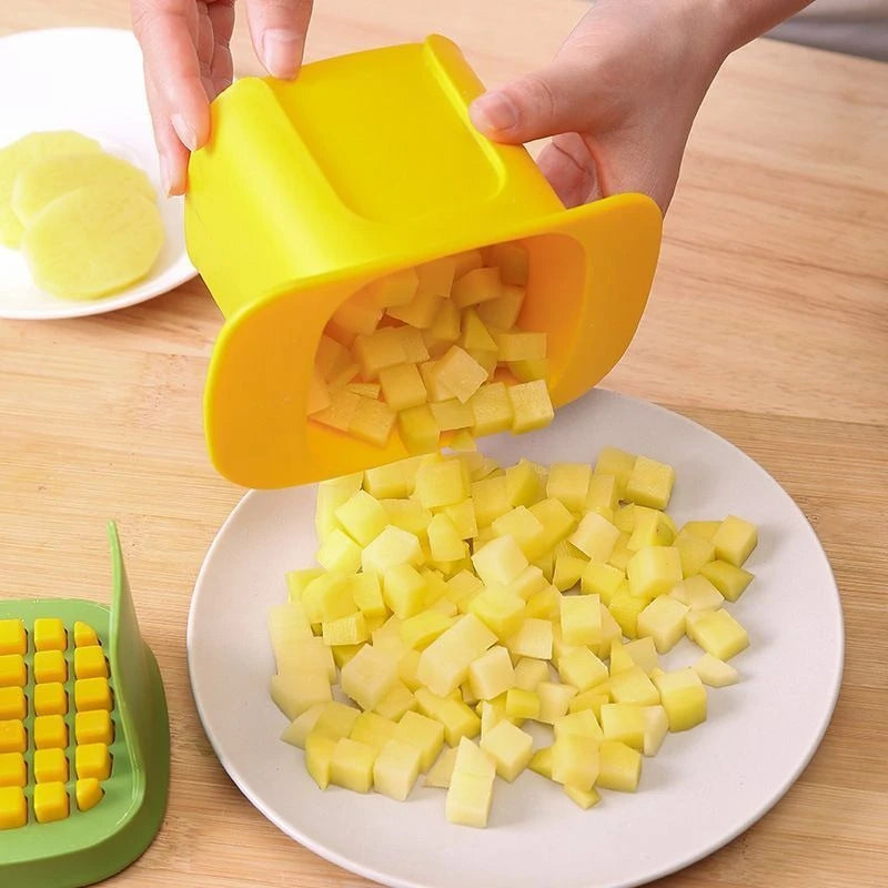 Multifunctional Vegetable Dicer Manual Fruit Veggie Cutter for Potato Carrot Cucumber Kitchen Chopper Dicing Slicing Tool Quake