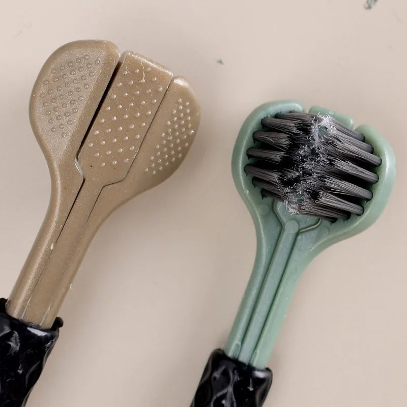 10/2PCS Creative Three Sided Toothbrush U Shape 360° No Blind Spot Cleaning Toothbrush Ultra Soft Bristles Gum Care for Adults Quake