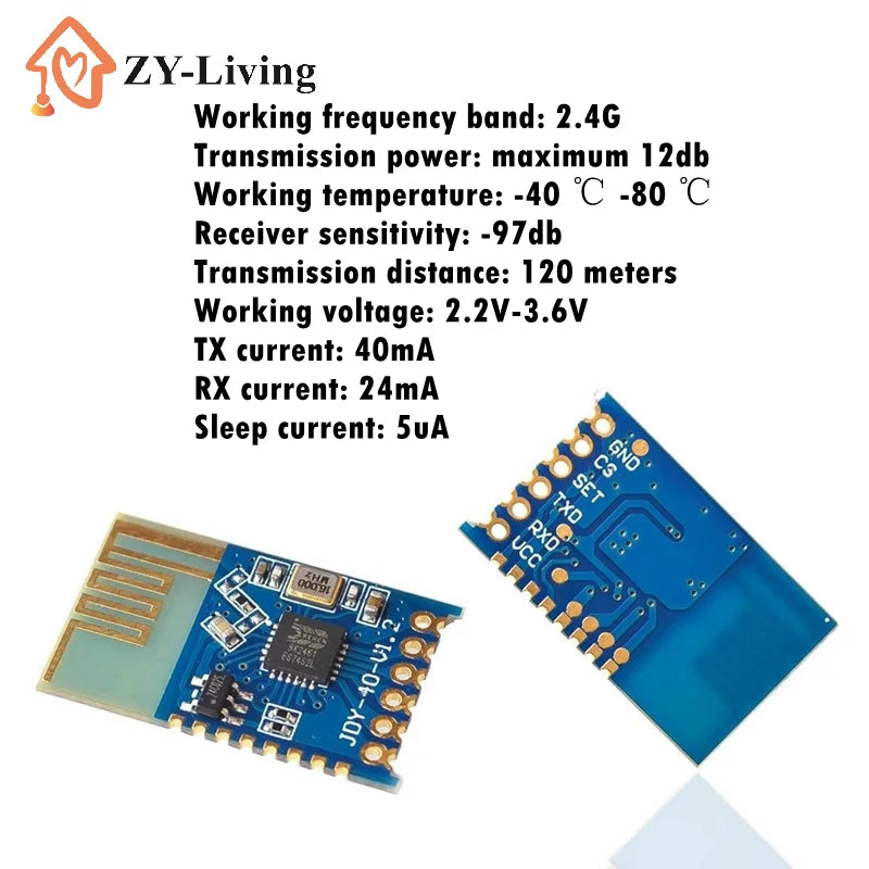1Pcs IO TTL Diy Electronic Module JDY-40 2.4G Wireless Serial Port Transmission Transceiver And Remote Communication Module Quake