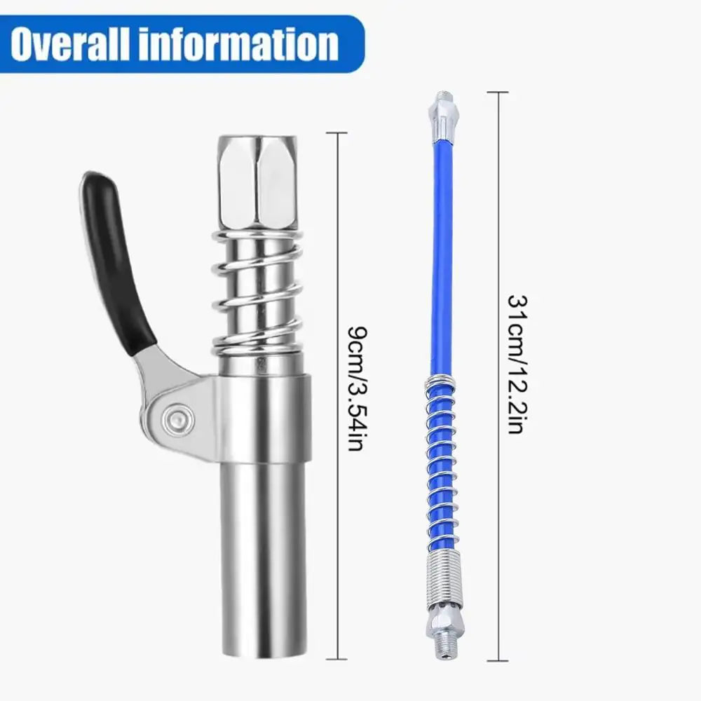 Locking Grease Coupler Universal Quick Release Steel Grease Nozzle Fittings for ATV Truck Trailer Tractor Excavator Bulldozer Quake 1 set