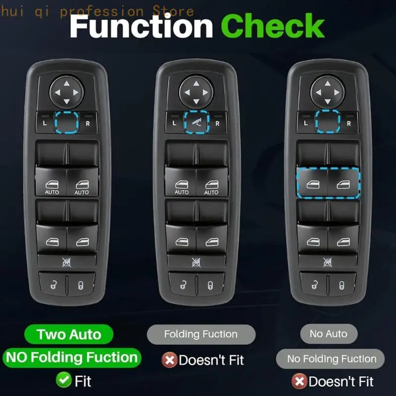Car Interior Control Assembly with Terminal Base, Black Housing and Smooth Button Action for Routine Window Use in Daily Quake