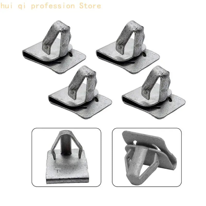 Oil Filter Access Panel Clips, W715288-S439 Metal Service Door Clip Set for F150 Front Access Panel Retention, 4 Pieces Quake