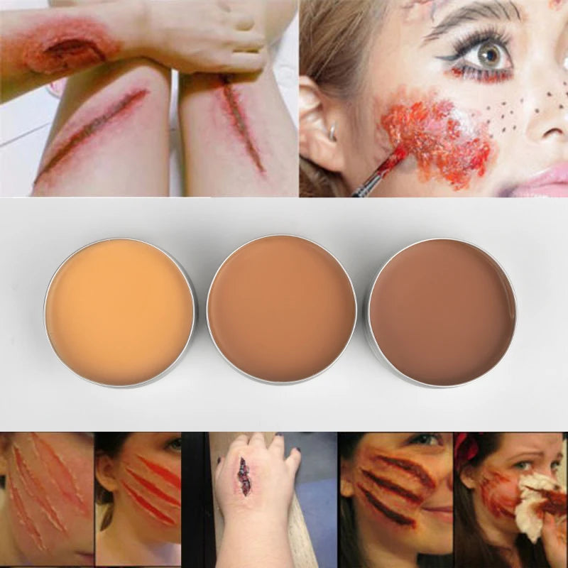Scar Wax SFX Special Effects Makeup Wound Skin Makeup Halloween Fake Nose Stage Body Paint Fancy Fake Wax Body Face Painting Quake